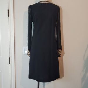 Vintage Gloria Swanson ILGWU black  gold dress